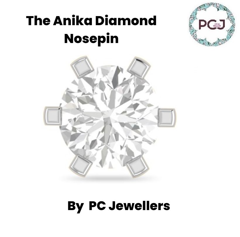 Buy Anika Small Single Stone Diamond Nosepin By PC Jeweller