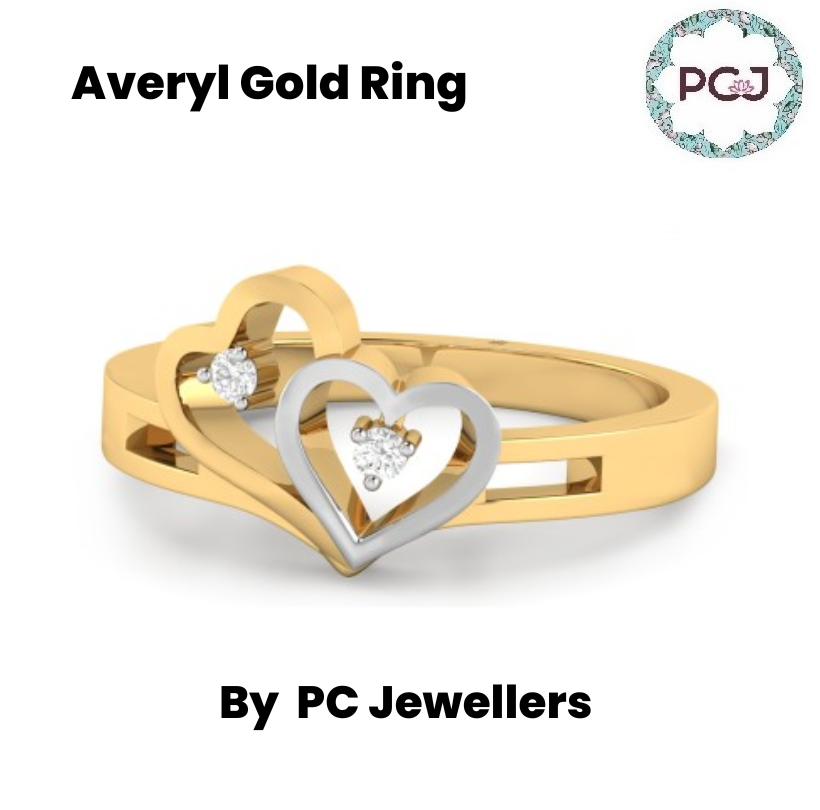 Elegant Averyl Gold Ring By PC Jeweller 