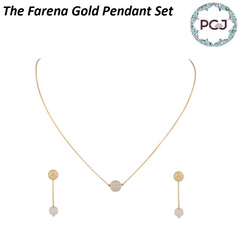 Buy Gold Pendant Set For Females By PC Jeweller