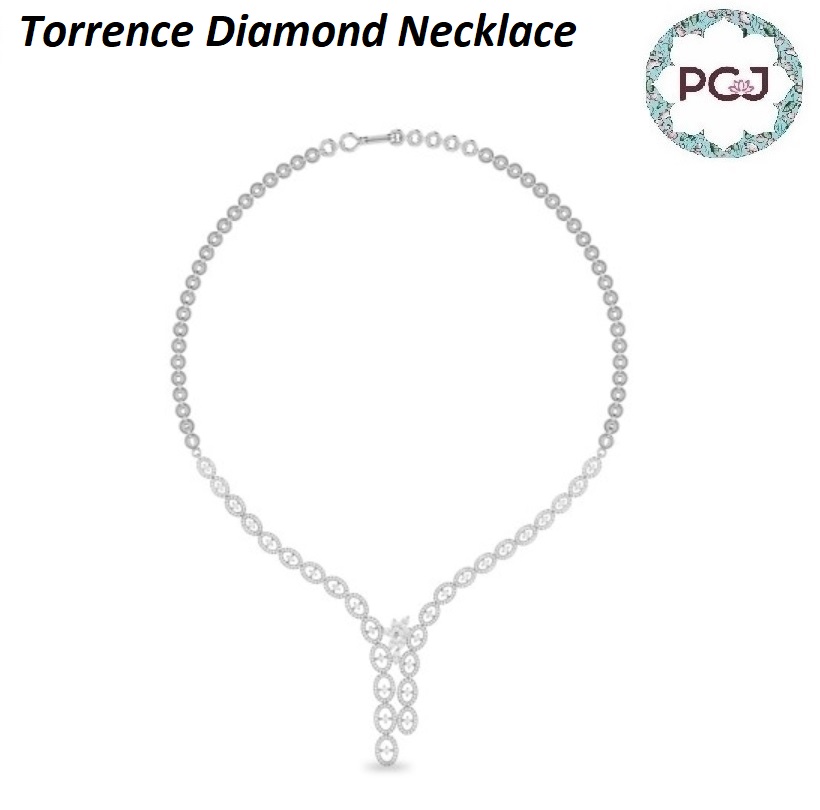 Buy White Gold Diamond Necklace By PC Jeweller