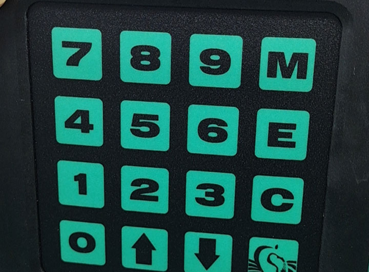 Computer screen at console
