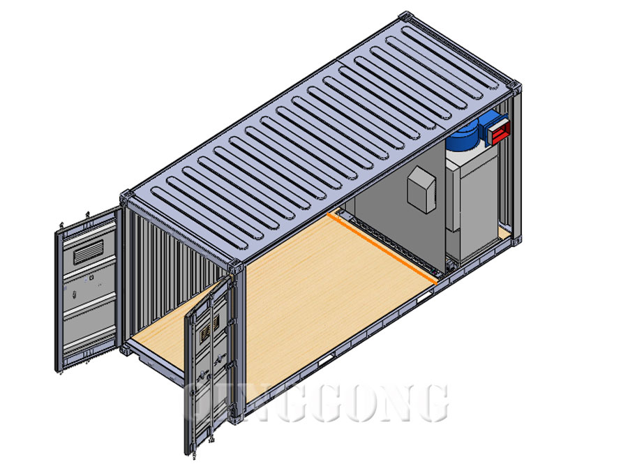 1.Transportable container blast room