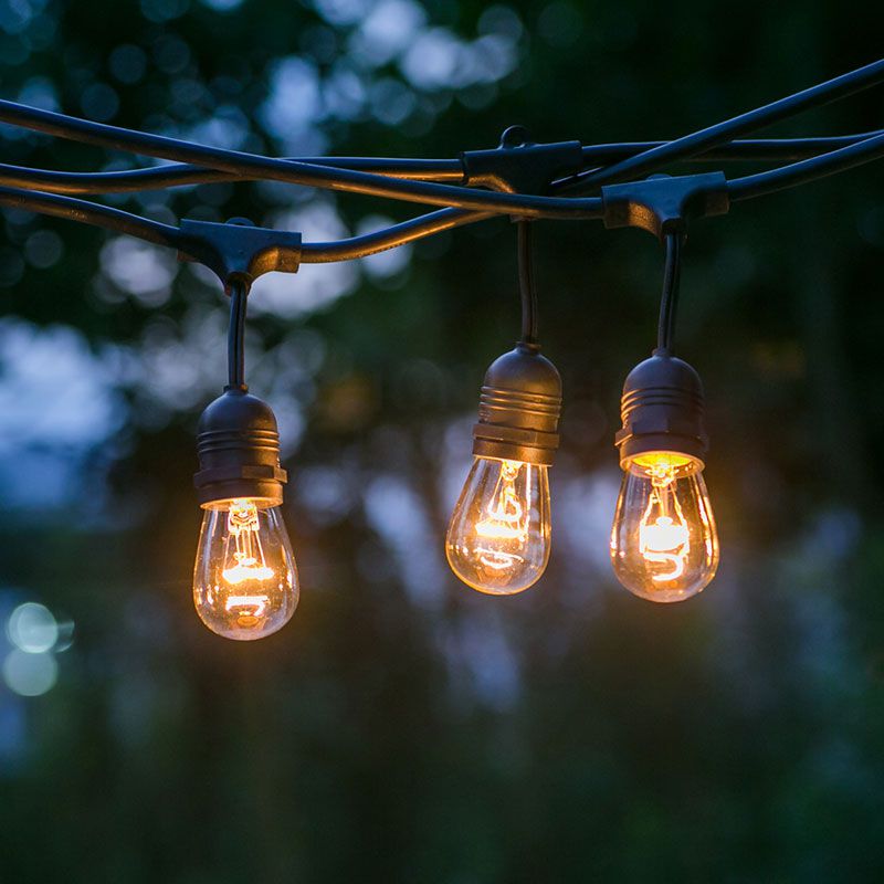 CE LISTED, E27, 10 SUSPENDED SOCKET, OUTDOOR COMMERCIAL WEATHERPROOF STRING LIGHT, S14 BULBS, 10M CORD