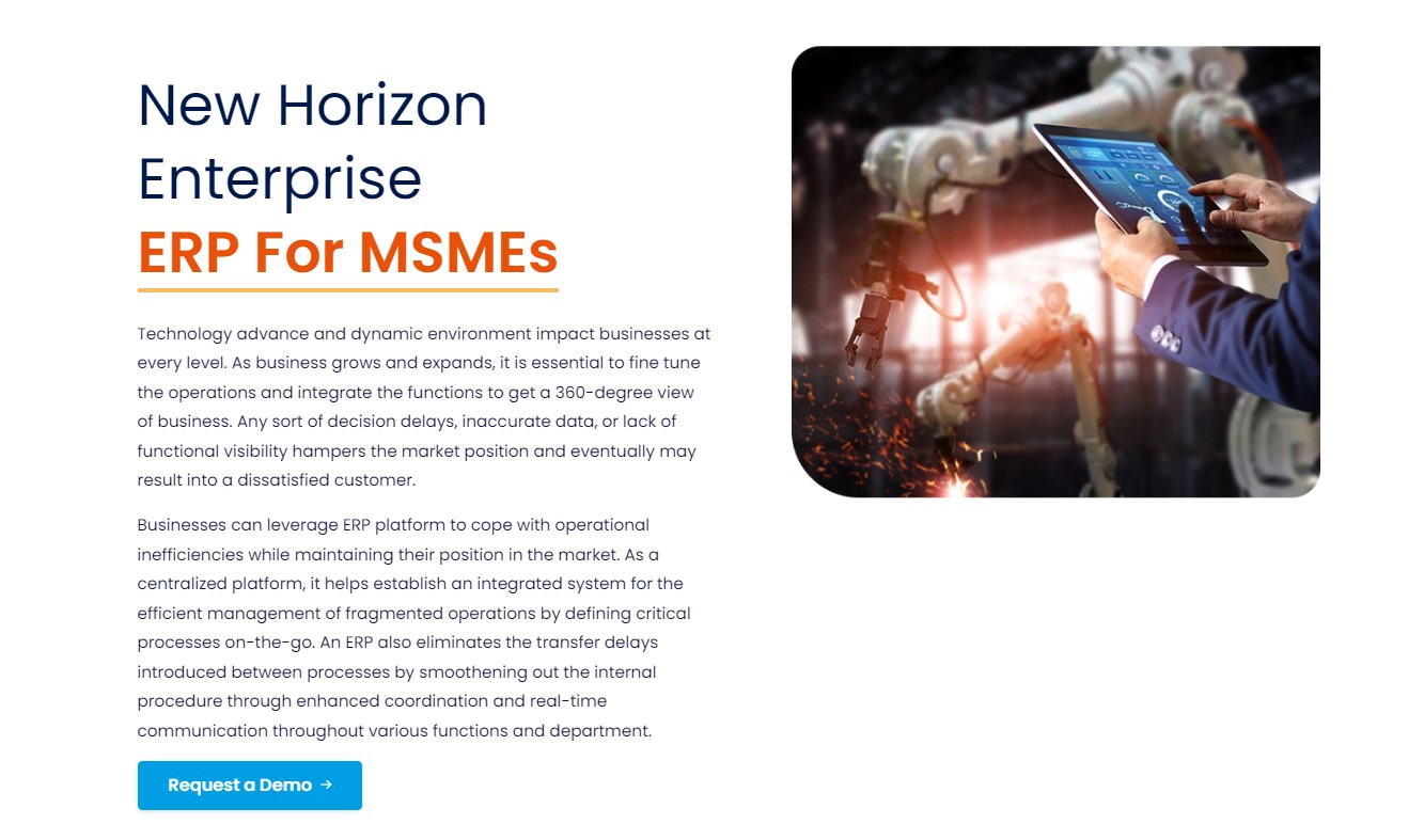 New Horizon ERP for MSME Software