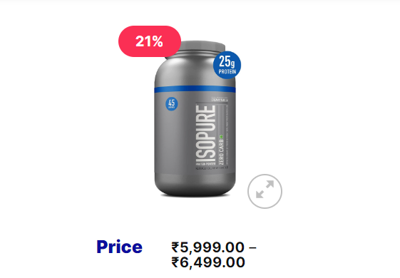 Isopure Zero Carb Whey Protein Isolate 