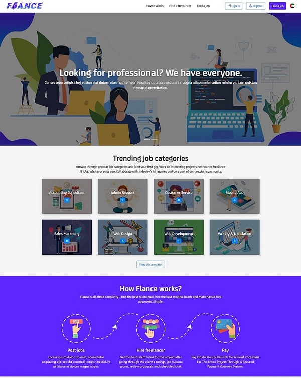 Flance - Freelancer Clone Script in PHP