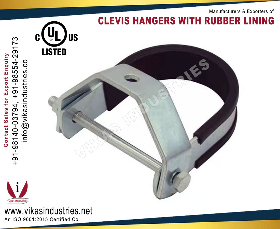 Clevis Hanger with Rubber Lining Manufacturers Suppliers Exporters in India Punjab Ludhiana https://www.vikasindustries.net +91-9814003794, +91-9855429173