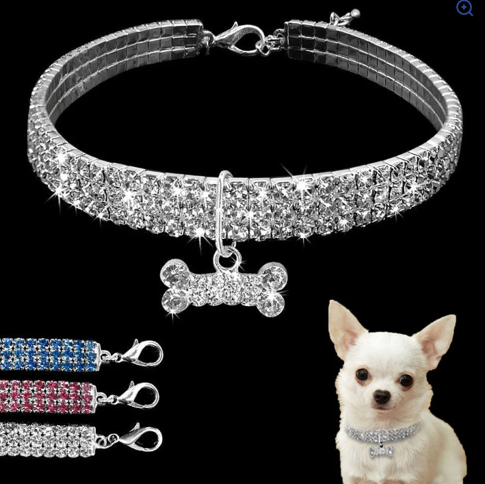 Buy Now! Bling Rhinestone Dog Crystal Collar Leash
