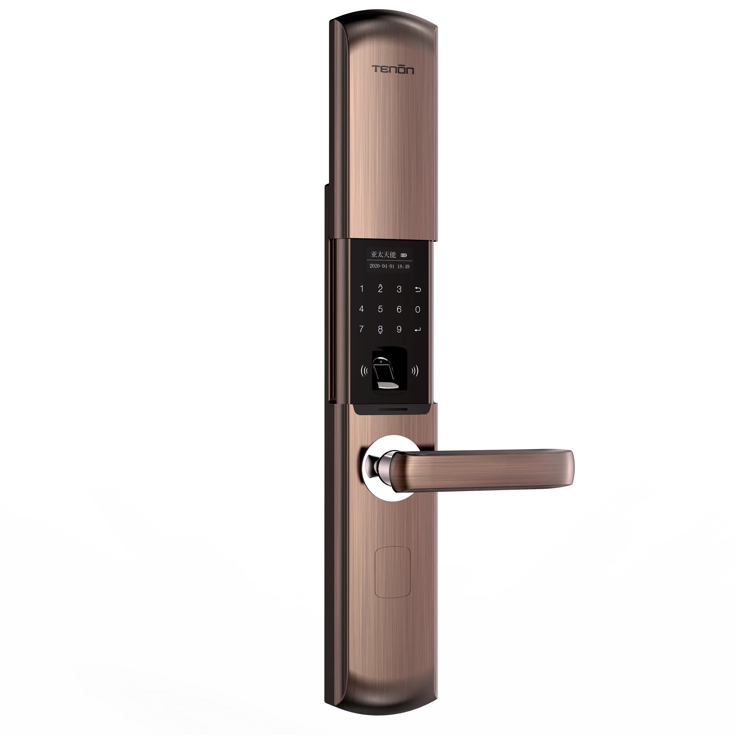 T109 PHYSICAL AND DIGITAL ACCESS OLED SCREEN AUTOMATIC SLIDING SMART LOCK