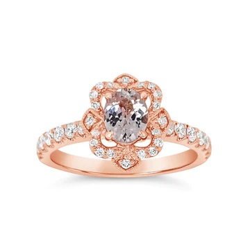 Irisa by Martin Binder Pink Sapphire & Diamond Engagement Ring
