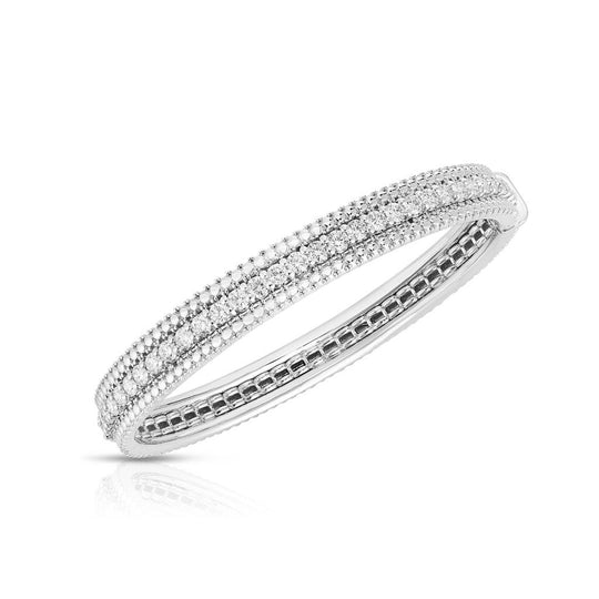 Roberto Coin Siena 1 Row Diamond Bangle Bracelet
