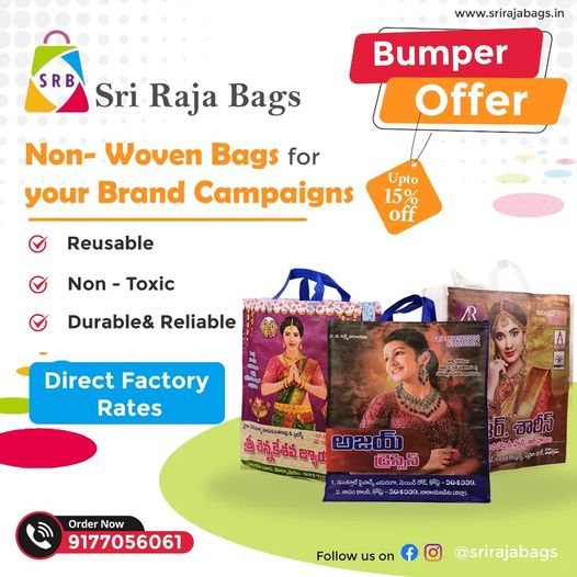Buy Eco-Friendly W-Cut Plain Bags from direct to factory rates