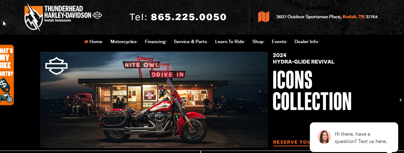 Harley Davidson Motorcycle Dealer in Kodak, Tennessee