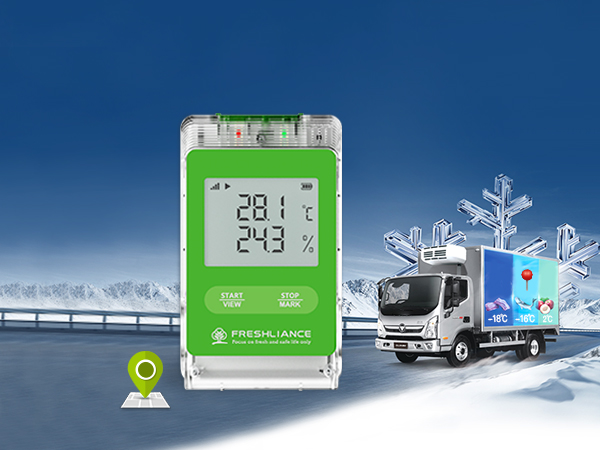 Cold Chain Real Time Temperature Humidity Data Logger with GPS