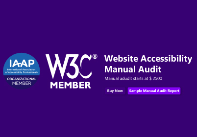 Manual Web Accessibility Audit for WCAG 2.1, WCAG 2.2, ADA, and CDPA Compliance!