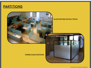 Glass Partitions without Frame