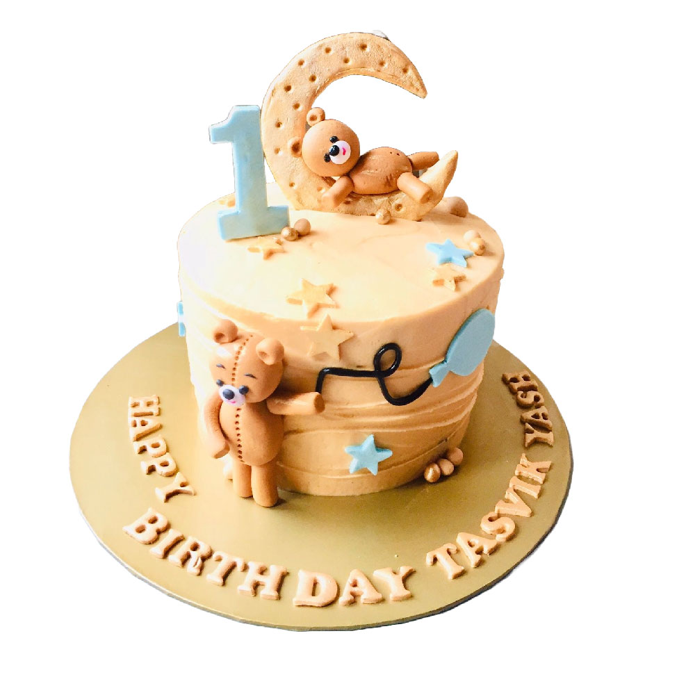 Chocolate Cake with Handmade Toppers