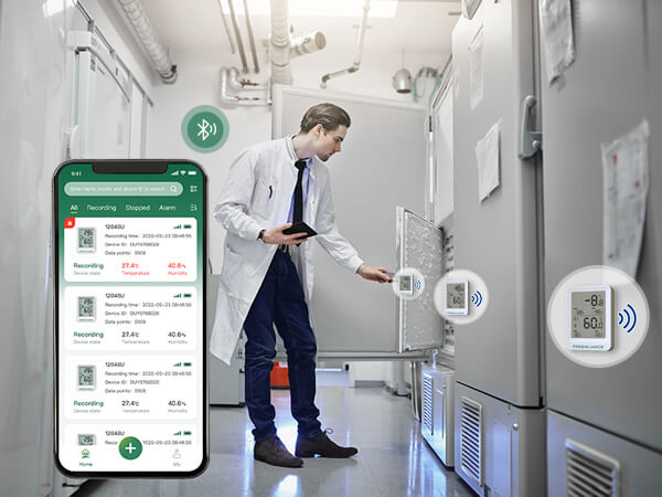 Ble temperature humidity logger for the storage environment