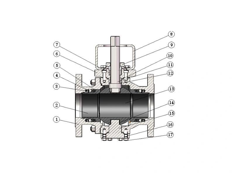 Full Bore Fixed Wear-Resistant and Corrosion-Resistant Ball Valve