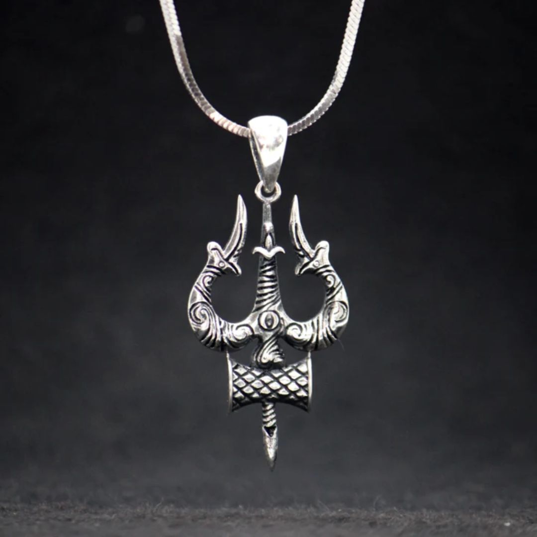 Buy Silver Trishul Pendant Online | Jewllery Design