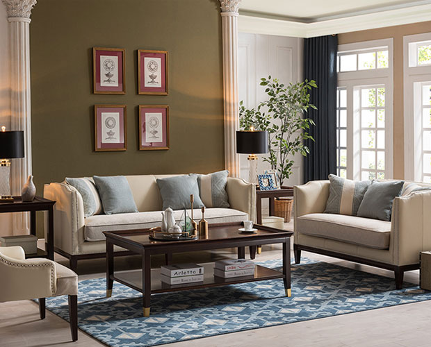 4 Custom Grey Linen Sofa Bulk For Sale