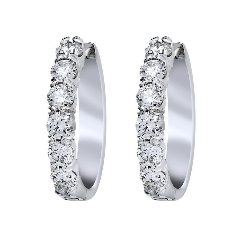 Rummeles Signature Diamond Huggie Earrings