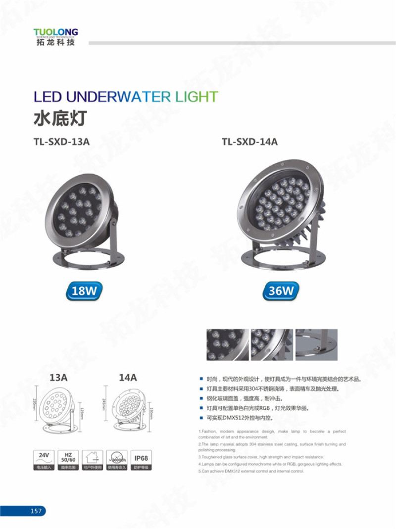 18W 36W Round led pool light