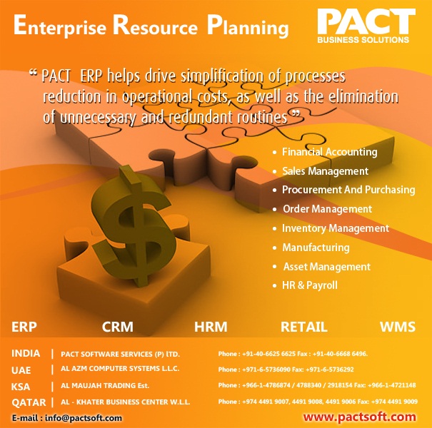 PACT ERP SOFTWARE ACCOUNTING INVENTORY OM PRODUCTION HR&PAYROLL CRM HRMS CALL 0559068280