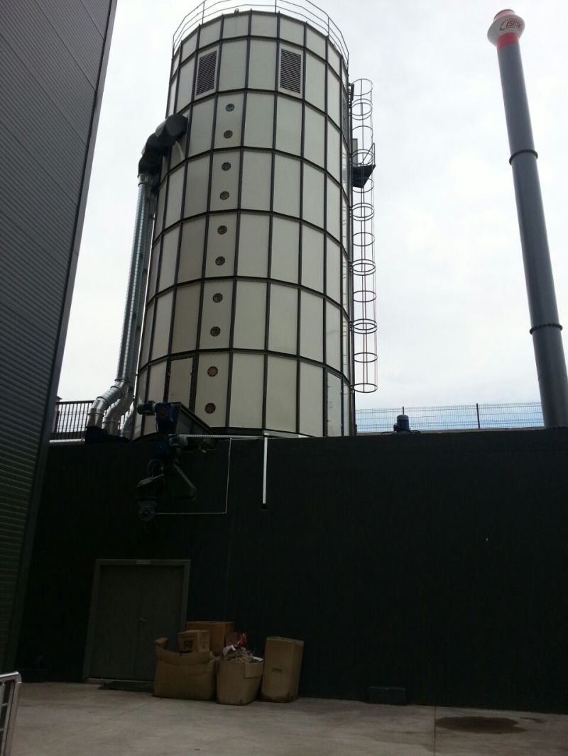 Silo for woodchips  storing.