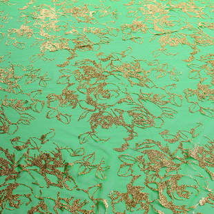 Printed Gold Sparkle Net