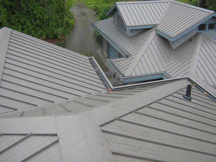 Standing seam steel roofing 