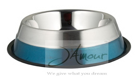 2 - Tone Non SKid Bowls With Color