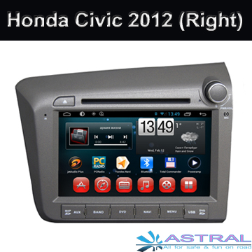 2 Din Car Dvd Navigation Device Honda Civic 2012 (Right) Support OBD TPMS Mirror-Link