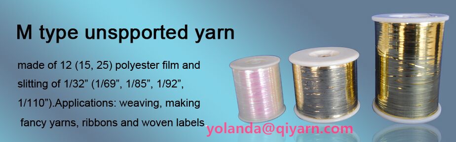 metallic yarn-M unsupported flat yarn