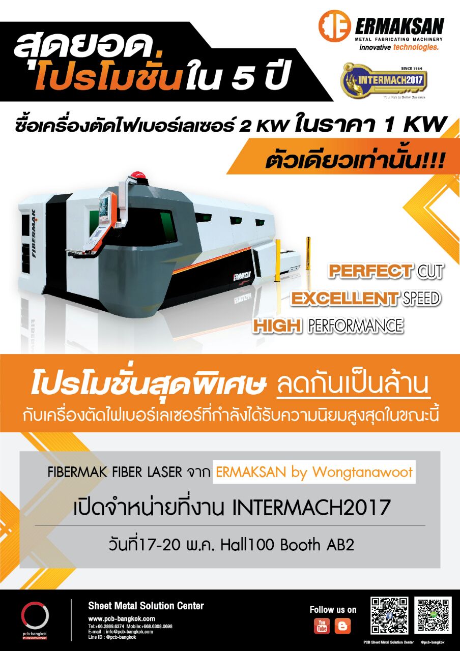โปรโมชั่นสุด พิเศษ!! ลดกันเป็นล้าน เครื่องตัดไฟเบอร์เลเซอร์ 2 KW. ในราคา 1 KW. 