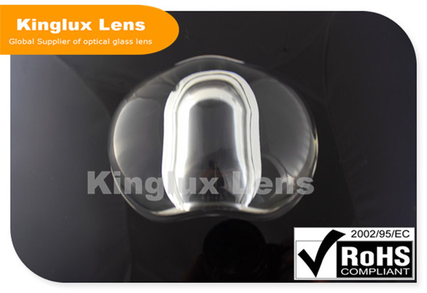 120mm 140*70degree glass led street light lens for led street lamps       