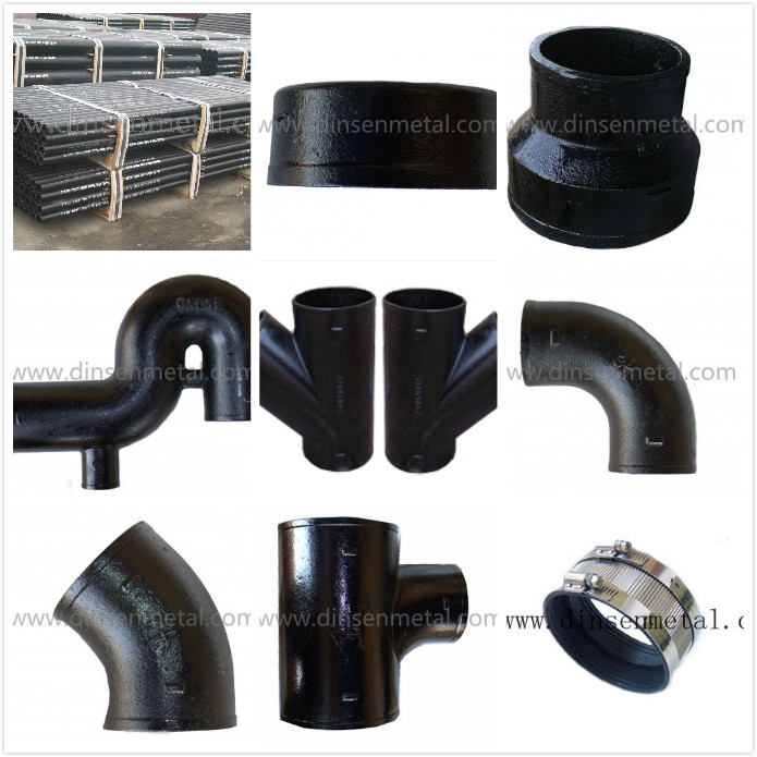 ASTM A888 CISPI301 hubless cast iron pipes& fittings