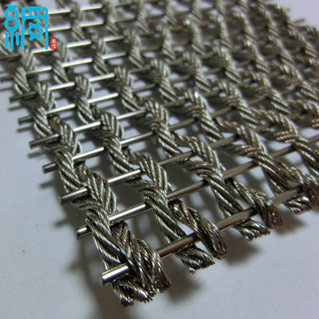 HCR 8/8 stainless steel cable wire mesh for architectural facade/cladding/wall covering
