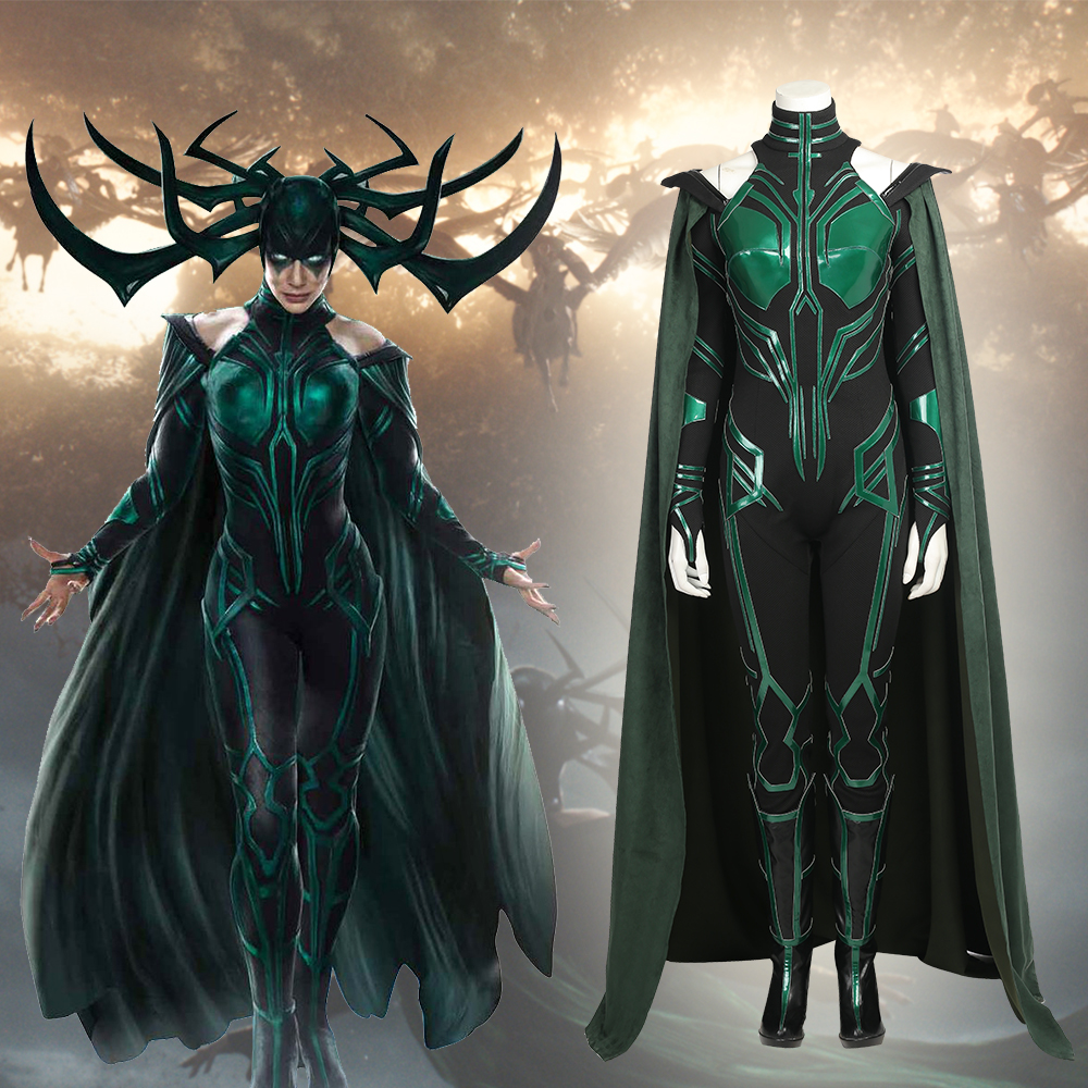 ManLuYunXiao Movie Thor III Thor Ragnarok Hela Cosplay Costume Sexy Women Halloween Custom Made