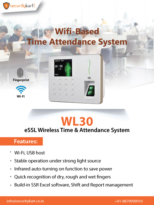 eSSL Wifi Based Time Attendance System - WL30 