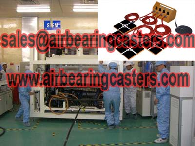 Modular air casters details with price list
