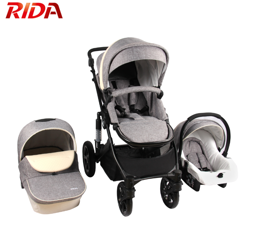 luxury infant pram foldable 2 in 1 baby stroller baby pram with car seat 