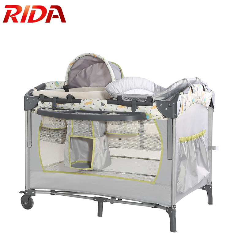 Deluxe Nursery foldable travel cot crib multifunction playpen baby with lift 