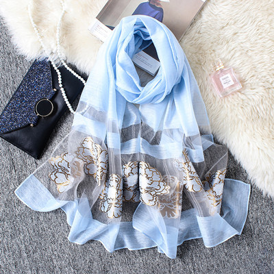 blue silk scarves