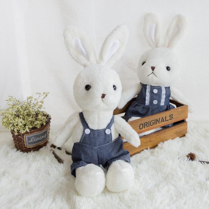   ACCOMPANYING CHILDREN TO COMFORT THE LITTLE WHITE RABBIT DOLL