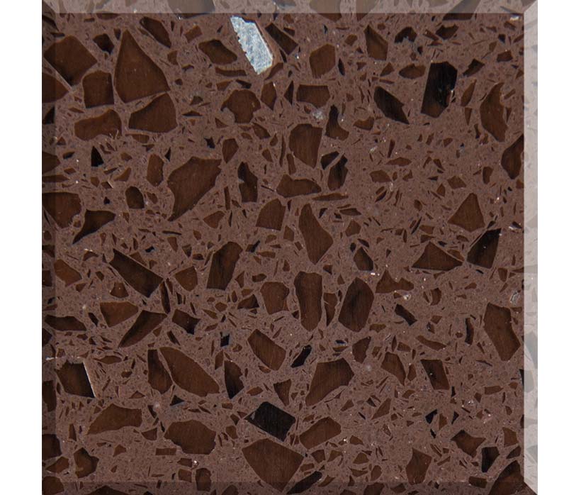 Supply Crystal Brown Quartz Stone Slabs