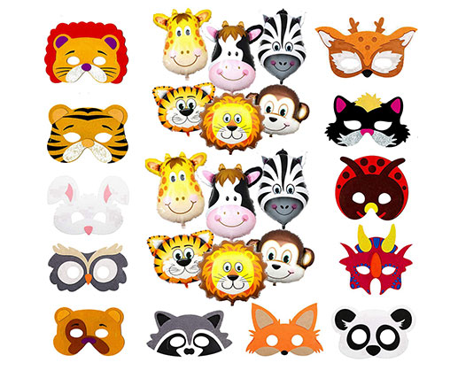 cheap custom colorful halloween superhero felt masks