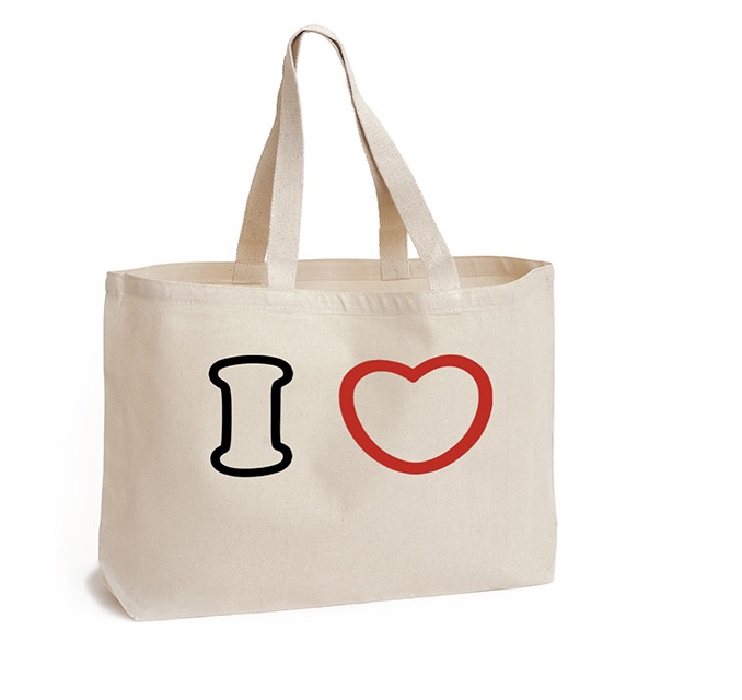 Custom Logo Print Shopping Bags, Good Quality Cotton Shopping Bags