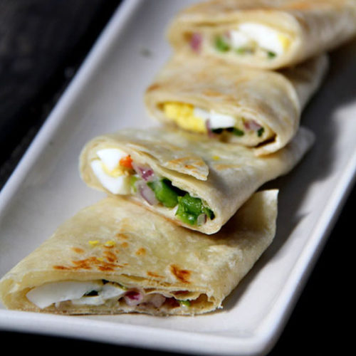Roti Egg Roll With Health Dip