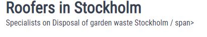 Disposal of garden waste Stockholm